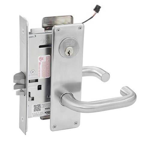 ML20932 Mortise Electrified Lever Lockset x REX Satin Chrome