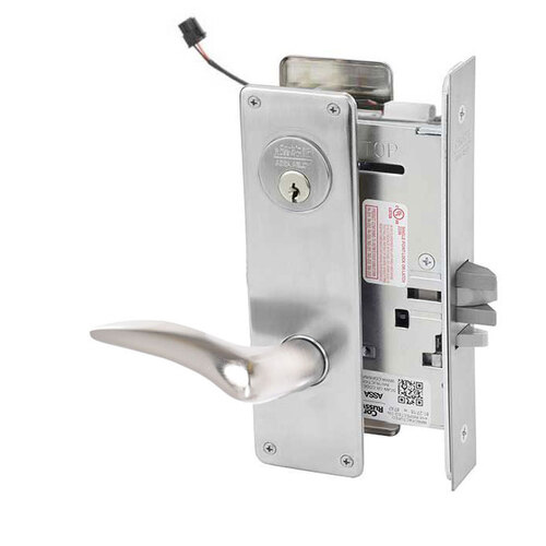 ML20914 Mortise Electrified Lever Lockset Satin Chrome