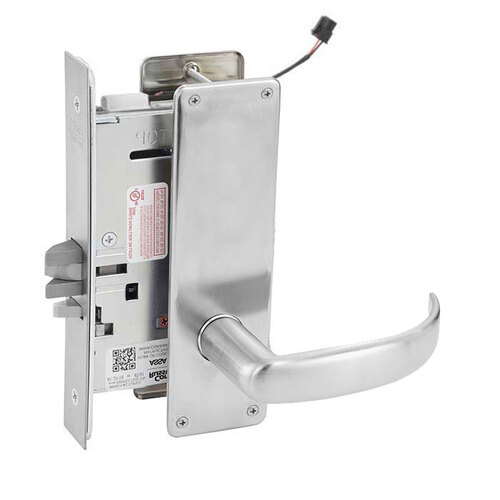 ML20906 Mortise Electrified Lever Lockset Satin Chrome