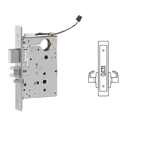 ML20907 Mortise Electrified Lever Lock Body Only Satin Stainless Steel