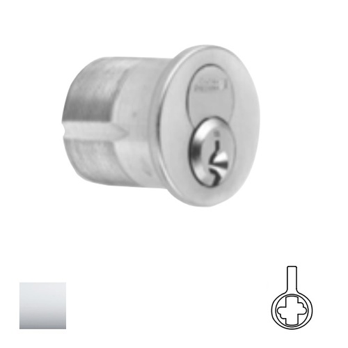 1080 Series IC Mortise Cylinder Bright Polished Chrome