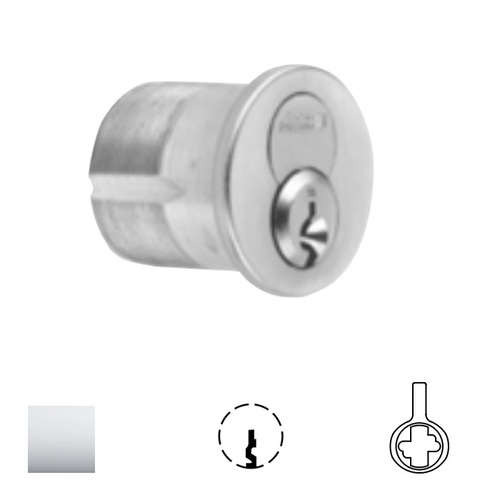 1080 Series IC Mortise Cylinder Bright Polished Chrome