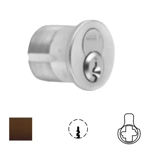 1080 Series IC Mortise Cylinder Oil Rubbed Dark Bronze