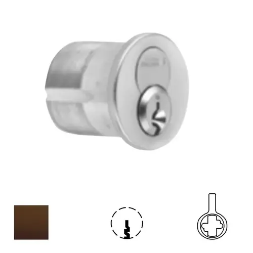 1080 Series IC Mortise Cylinder Oil Rubbed Dark Bronze