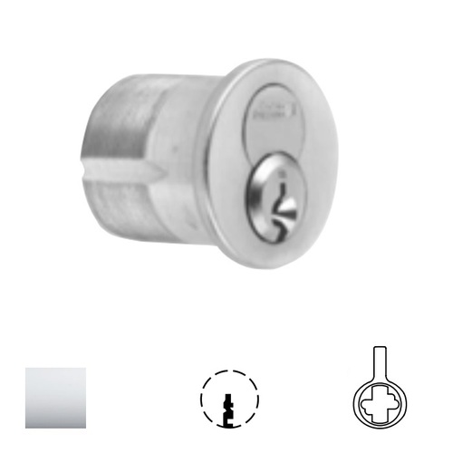 1080 Series IC Mortise Cylinder Bright Polished Chrome