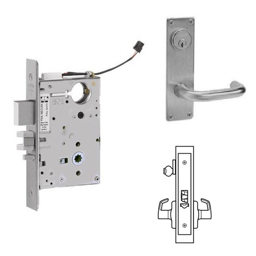 ML20914 Mortise Electrified Lever Lockset Satin Chrome