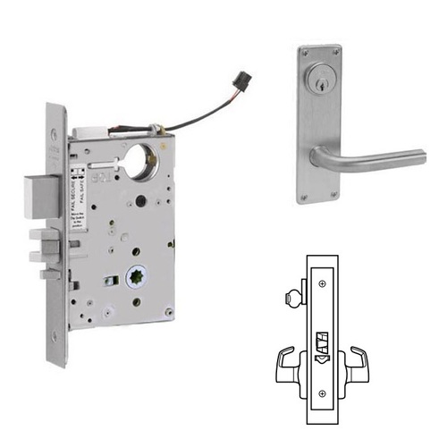 ML20914 Mortise Electrified Lever Lockset x REX Satin Chrome