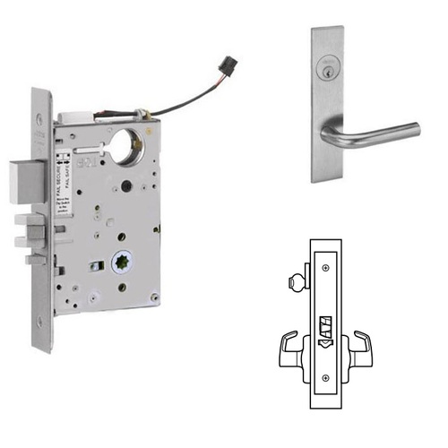 ML20914 Mortise Electrified Lever Lockset Satin Chrome