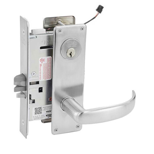 ML20914 Mortise Electrified Lever Lockset Satin Chrome