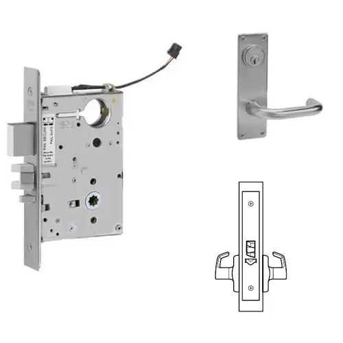 ML20915 Mortise Electrified Lever Lockset x REX Satin Chrome