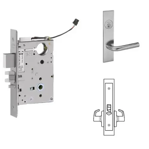 ML20915 Mortise Electrified Lever Lockset x REX Satin Chrome