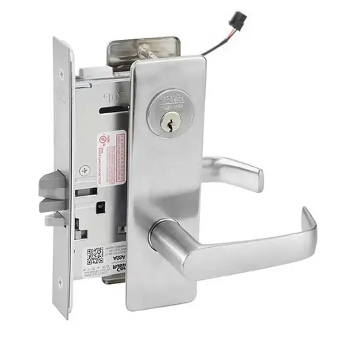 ML20932 Mortise Electrified Lever Lockset x REX Satin Chrome