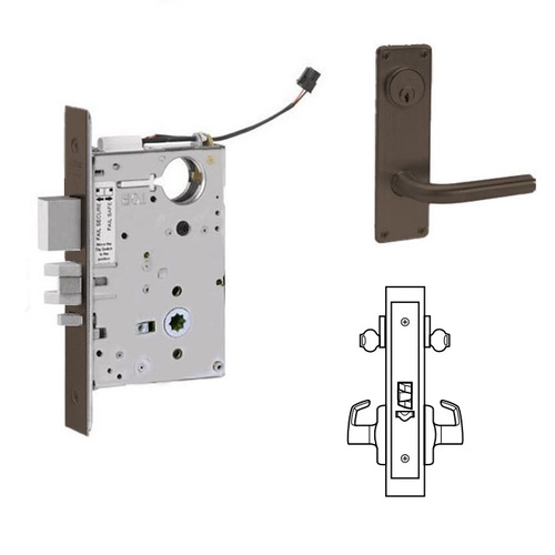 ML20932 Mortise Electrified Lever Lockset Oil Rubbed Dark Bronze