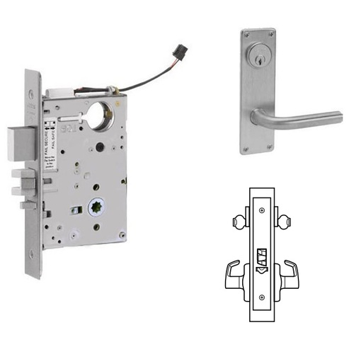 ML20932 Mortise Electrified Lever Lockset x REX Satin Chrome