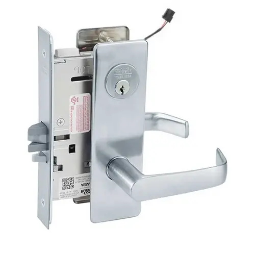 ML20932 Mortise Electrified Lever Lockset Bright Polished Chrome