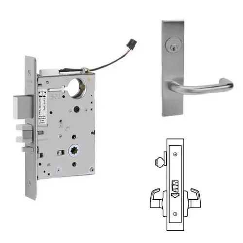 ML20914 Mortise Electrified Lever Lockset x REX Satin Chrome