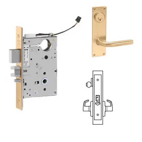 ML20914 Mortise Electrified Lever Lockset x REX Satin Bronze