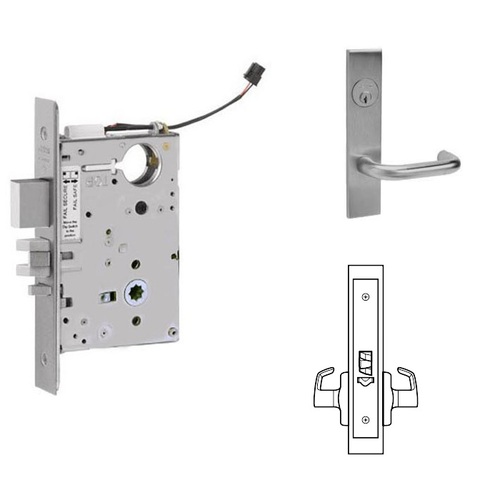 ML20915 Mortise Electrified Lever Lockset x REX Satin Chrome