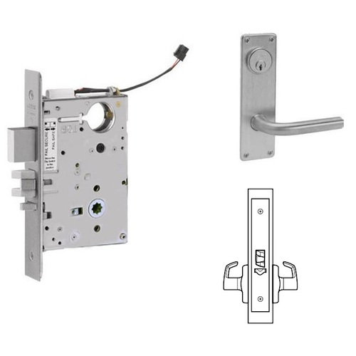 ML20915 Mortise Electrified Lever Lockset x REX Satin Chrome