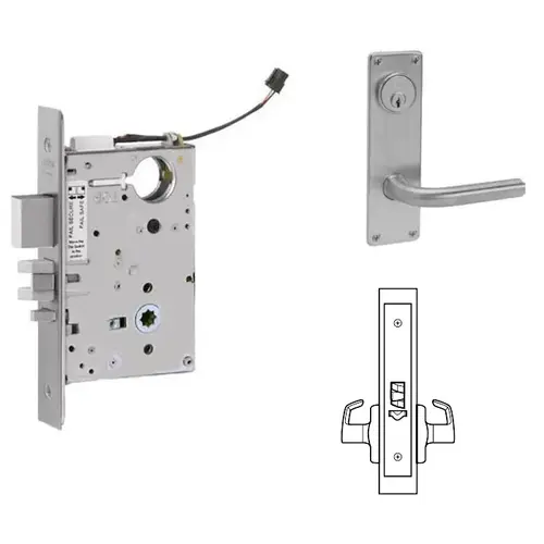 ML20915 Mortise Electrified Lever Lockset Satin Chrome