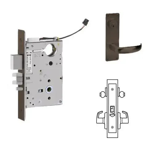 ML20932 Mortise Electrified Lever Lockset x REX Oil Rubbed Dark Bronze