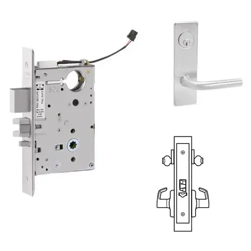 ML20932 Mortise Electrified Lever Lockset x REX Bright Polished Chrome