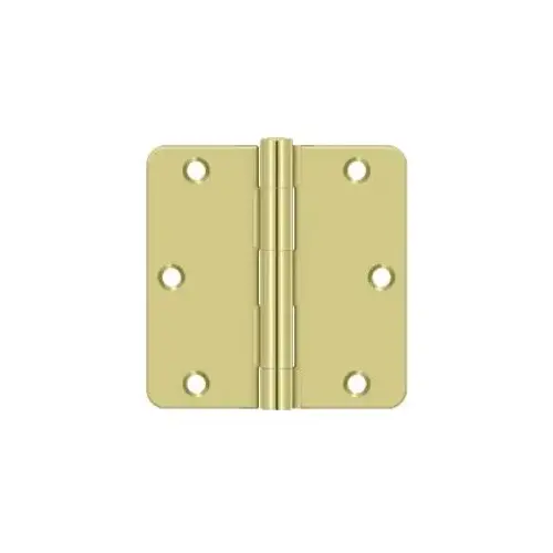 Residential Steel Hinge Bright Polished Brass