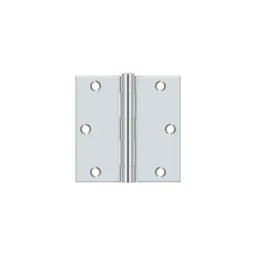 3-1/2" x 3-1/2" Square Hinge in Polished Chrom - 2 per pack x10 packs