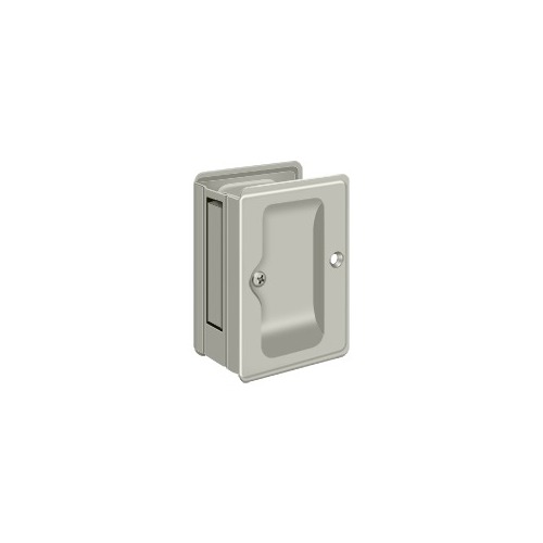 Pocket Door Lock-Passage Satin Nickel