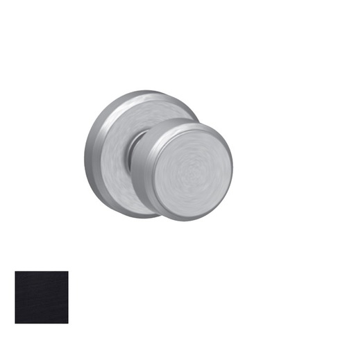 F170 Bowery Knob Single Dummy Trim With Greenwich Trim Matte Black