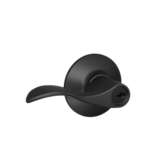 F51AF Accent Keyed Entry Lever Lock Matte Black