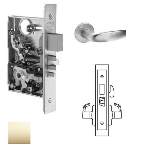 ML2020 Mortise Privacy Lockset Lever Trim Only Bright Polished Brass