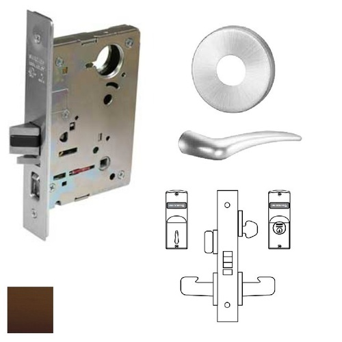 8200 Series 8205 Office/Entry Lockset Less Cylinder Oil Rubbed Dark Bronze