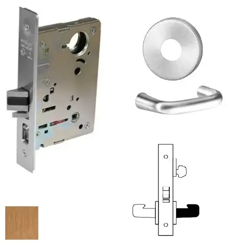 8200 Series 8205 Office/Entry Lockset Less Cylinder Satin Bronze