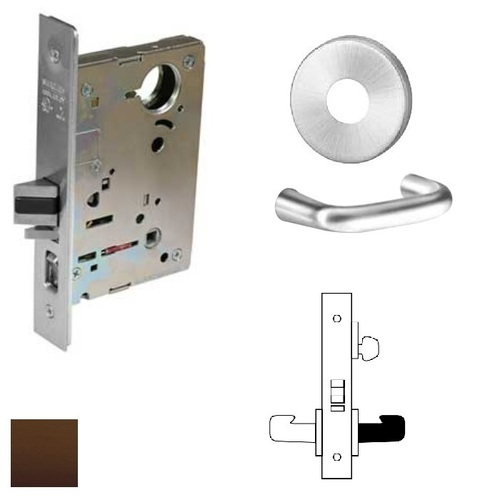 8200 Series 8205 Office/Entry Lockset Less Cylinder Oil Rubbed Dark Bronze