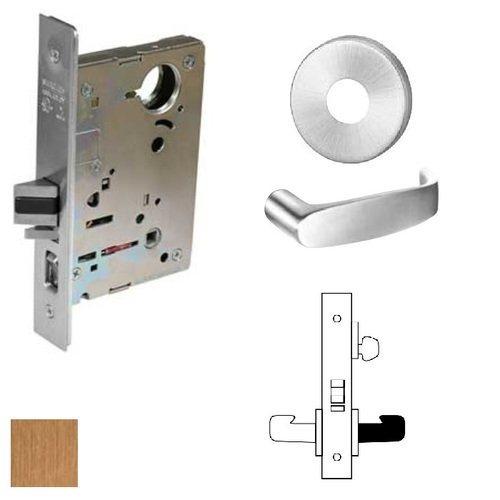 8200 Series 8205 Office/Entry Lockset Less Cylinder Satin Bronze