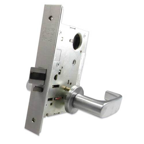 8200 Series 8205 Office/Entry Lockset Less Cylinder Satin Chrome