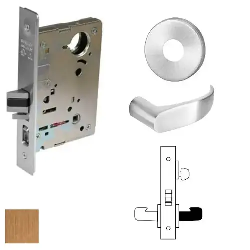 8200 Series 8205 Office/Entry Lockset Less Cylinder Satin Bronze