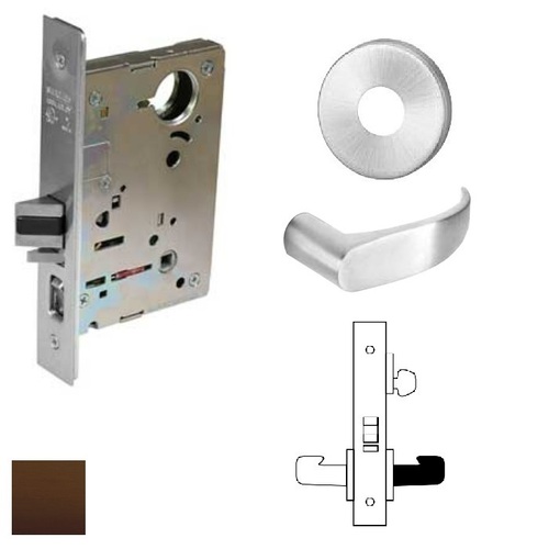 8200 Series 8205 Office/Entry Lockset Less Cylinder Oil Rubbed Dark Bronze