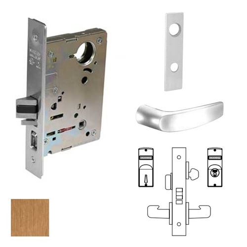 8200 Series 8205 Office/Entry Lockset Less Cylinder Satin Bronze