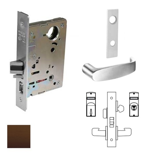 8200 Series 8205 Office/Entry Lockset Less Cylinder Oil Rubbed Dark Bronze