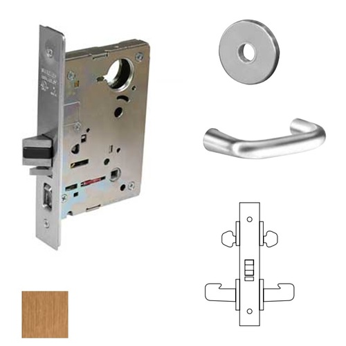 8200 Series 8216 Apartment/Exit/Public Toliet Lockset Less Cylinder Satin Bronze