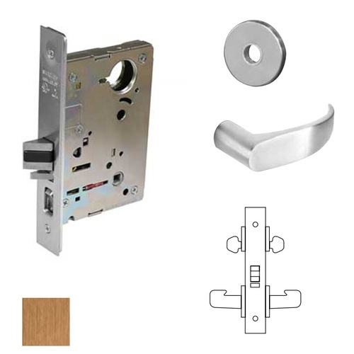 8200 Series 8216 Apartment/Exit/Public Toliet Lockset Less Cylinder Satin Bronze