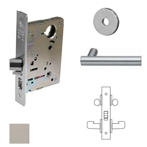 8200 Series 8216 Apartment/Exit/Public Toliet Lockset Satin Stainless Steel