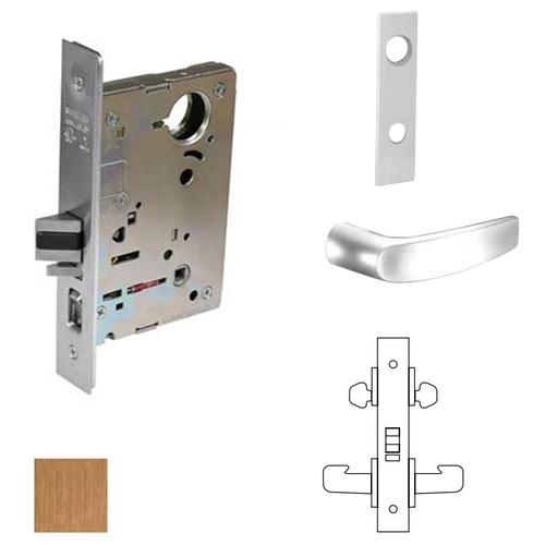 8200 Series 8216 Apartment/Exit/Public Toliet Lockset Less Cylinder Satin Bronze