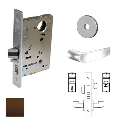 8200 Series 8225 Dormitory/Exit Lockset Less Cylinder Oil Rubbed Dark Bronze