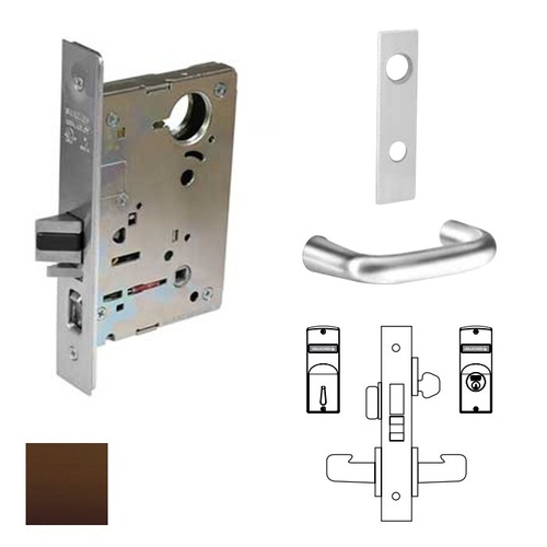 8200 Series 8225 Dormitory/Exit Lockset Less Cylinder Oil Rubbed Dark Bronze