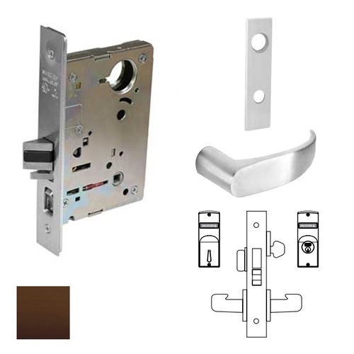 8200 Series 8225 Dormitory/Exit Lockset Less Cylinder Oil Rubbed Dark Bronze