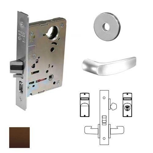 8200 Series 8237 Classroom Lockset Less Cylinder Oil Rubbed Dark Bronze