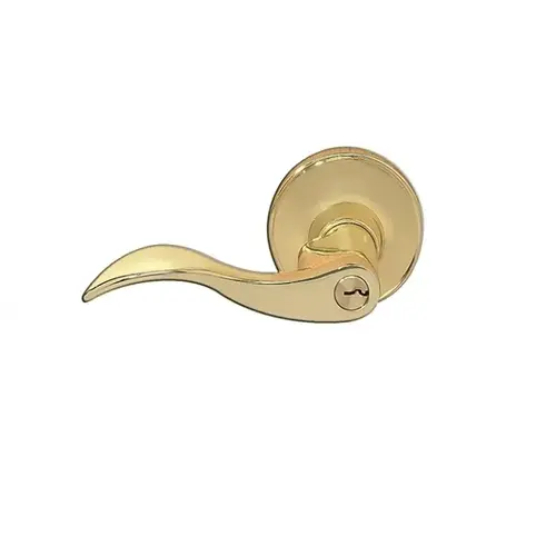 Grade 3 Entry Lever Lockset, Right Hand Bright Polished Brass